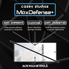 Folie Sticla CASEY STUDIOS compatibila cu Honor 70, Full Glue, Duritate Militara, Ultra HD, Anti Zgarieturi, Anti Amprente, Anti Socuri, Margini Negre Negru