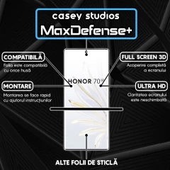 Folie Sticla CASEY STUDIOS compatibila cu Honor 70, Full Glue, Duritate Militara, Ultra HD, Anti Zgarieturi, Anti Amprente, Anti Socuri, Margini Negre Negru