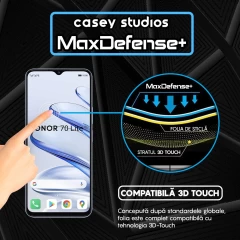 Folie Sticla CASEY STUDIOS compatibila cu Honor 70 Lite, Full Glue, Duritate Militara, Ultra HD, Anti Zgarieturi, Anti Amprente, Anti Socuri, Margini Negre Negru