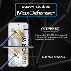 Folie Sticla CASEY STUDIOS compatibila cu Honor 90, Full Glue, Duritate Militara, Ultra HD, Anti Zgarieturi, Anti Amprente, Anti Socuri, Margini Negre Negru