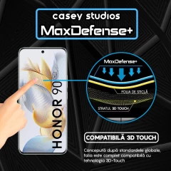 Folie Sticla CASEY STUDIOS compatibila cu Honor 90, Full Glue, Duritate Militara, Ultra HD, Anti Zgarieturi, Anti Amprente, Anti Socuri, Margini Negre Negru
