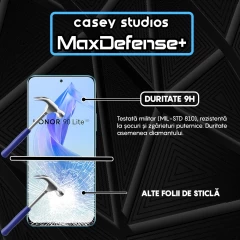 Folie Sticla CASEY STUDIOS compatibila cu Honor 90 Lite, Full Glue, Duritate Militara, Ultra HD, Anti Zgarieturi, Anti Amprente, Anti Socuri, Margini Negre Negru