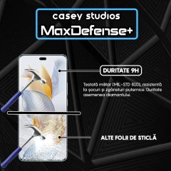 Folie Sticla CASEY STUDIOS compatibila cu Honor 90 Pro, Full Glue, Duritate Militara, Ultra HD, Anti Zgarieturi, Anti Amprente, Anti Socuri, Margini Negre Negru