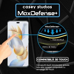 Folie Sticla CASEY STUDIOS compatibila cu Honor 90 Pro, Full Glue, Duritate Militara, Ultra HD, Anti Zgarieturi, Anti Amprente, Anti Socuri, Margini Negre Negru
