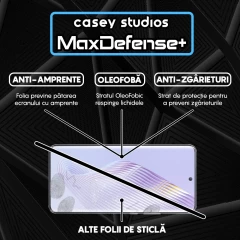 Folie Sticla CASEY STUDIOS compatibila cu Honor Magic5, Full Glue, Duritate Militara, Ultra HD, Anti Zgarieturi, Anti Amprente, Anti Socuri, Margini Negre Negru