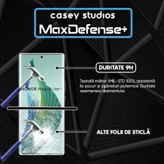 Folie Sticla CASEY STUDIOS compatibila cu Honor Magic5 Lite, Full Glue, Duritate Militara, Ultra HD, Anti Zgarieturi, Anti Amprente, Anti Socuri, Margini Negre Negru
