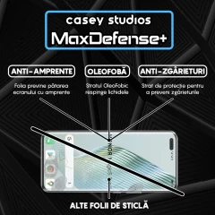 Folie Sticla CASEY STUDIOS compatibila cu Honor Magic5 Pro, Full Glue, Duritate Militara, Ultra HD, Anti Zgarieturi, Anti Amprente, Anti Socuri, Margini Negre Negru
