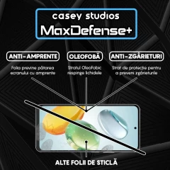 Folie Sticla CASEY STUDIOS compatibila cu Honor Play 60 Plus, Full Glue, Duritate Militara, Ultra HD, Anti Zgarieturi, Anti Amprente, Anti Socuri, Margini Negre Negru