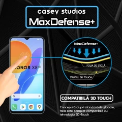 Folie Sticla CASEY STUDIOS compatibila cu Honor X6 / X8 5G, Full Glue, Duritate Militara, Ultra HD, Anti Zgarieturi, Anti Amprente, Anti Socuri, Margini Negre Negru