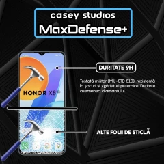 Folie Sticla CASEY STUDIOS compatibila cu Honor X6 / X8 5G, Full Glue, Duritate Militara, Ultra HD, Anti Zgarieturi, Anti Amprente, Anti Socuri, Margini Negre Negru