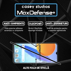Folie Sticla CASEY STUDIOS compatibila cu Honor X6 / X8 5G, Full Glue, Duritate Militara, Ultra HD, Anti Zgarieturi, Anti Amprente, Anti Socuri, Margini Negre Negru