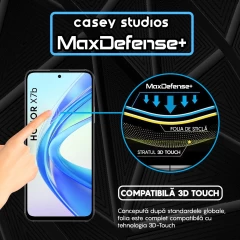 Folie Sticla CASEY STUDIOS compatibila cu Honor X7b / X7b 5G / X7b 5G (50 MP), Full Glue, Duritate Militara, Ultra HD, Anti Zgarieturi, Anti Amprente, Anti Socuri, Margini Negre Negru