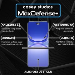 Folie Sticla CASEY STUDIOS compatibila cu Huawei nova 12, Full Glue, Duritate Militara, Ultra HD, Anti Zgarieturi, Anti Amprente, Anti Socuri, Margini Negre Negru