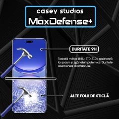 Folie Sticla CASEY STUDIOS compatibila cu Huawei nova 12, Full Glue, Duritate Militara, Ultra HD, Anti Zgarieturi, Anti Amprente, Anti Socuri, Margini Negre Negru