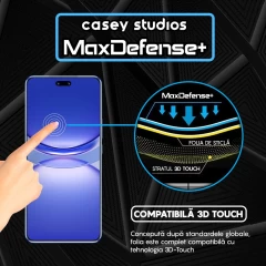 Folie Sticla CASEY STUDIOS compatibila cu Huawei nova 12, Full Glue, Duritate Militara, Ultra HD, Anti Zgarieturi, Anti Amprente, Anti Socuri, Margini Negre Negru