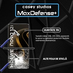 Folie Sticla CASEY STUDIOS compatibila cu Huawei nova 12i, Full Glue, Duritate Militara, Ultra HD, Anti Zgarieturi, Anti Amprente, Anti Socuri, Margini Negre Negru