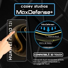 Folie Sticla CASEY STUDIOS compatibila cu Huawei nova 12i, Full Glue, Duritate Militara, Ultra HD, Anti Zgarieturi, Anti Amprente, Anti Socuri, Margini Negre Negru