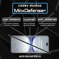 Folie Sticla CASEY STUDIOS compatibila cu Huawei nova 12 Pro, Full Glue, Duritate Militara, Ultra HD, Anti Zgarieturi, Anti Amprente, Anti Socuri, Margini Negre Negru