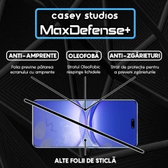 Folie Sticla CASEY STUDIOS compatibila cu Huawei nova 12s, Full Glue, Duritate Militara, Ultra HD, Anti Zgarieturi, Anti Amprente, Anti Socuri, Margini Negre Negru