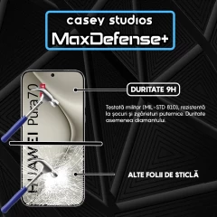 Folie Sticla CASEY STUDIOS compatibila cu Huawei Pura 70, Full Glue, Duritate Militara, Ultra HD, Anti Zgarieturi, Anti Amprente, Anti Socuri, Margini Negre Negru