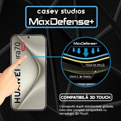 Folie Sticla CASEY STUDIOS compatibila cu Huawei Pura 70, Full Glue, Duritate Militara, Ultra HD, Anti Zgarieturi, Anti Amprente, Anti Socuri, Margini Negre Negru