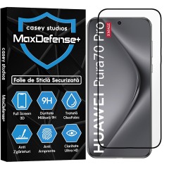 Folie Sticla CASEY STUDIOS compatibila cu Huawei Pura 70 Ultra / 70 Pro / 70 Pro Plus, Full Glue, Duritate Militara, Ultra HD, Anti Zgarieturi, Anti Amprente, Anti Socuri, Margini Negre