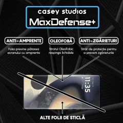 Folie Sticla CASEY STUDIOS compatibila cu Motorola Edge 2024, Full Glue, Duritate Militara, Ultra HD, Anti Zgarieturi, Anti Amprente, Anti Socuri, Margini Negre Negru