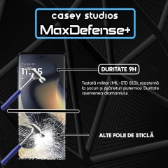 Folie Sticla CASEY STUDIOS compatibila cu Motorola Edge 2024, Full Glue, Duritate Militara, Ultra HD, Anti Zgarieturi, Anti Amprente, Anti Socuri, Margini Negre Negru