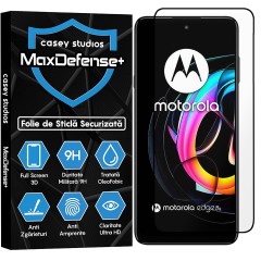 Folie Sticla CASEY STUDIOS compatibila cu Motorola Edge 20 Lite, Full Glue, Duritate Militara, Ultra HD, Anti Zgarieturi, Anti Amprente, Anti Socuri, Margini Negre