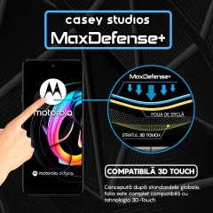 Folie Sticla CASEY STUDIOS compatibila cu Motorola Edge 20 Lite, Full Glue, Duritate Militara, Ultra HD, Anti Zgarieturi, Anti Amprente, Anti Socuri, Margini Negre Negru