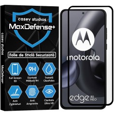 Folie Sticla CASEY STUDIOS compatibila cu Motorola Edge 30 Neo, Full Glue, Duritate Militara, Ultra HD, Anti Zgarieturi, Anti Amprente, Anti Socuri, Margini Negre