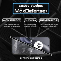 Folie Sticla CASEY STUDIOS compatibila cu Motorola Edge 30 Neo, Full Glue, Duritate Militara, Ultra HD, Anti Zgarieturi, Anti Amprente, Anti Socuri, Margini Negre Negru