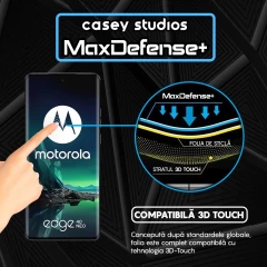 Folie Sticla CASEY STUDIOS compatibila cu Motorola Edge 40 / Edge 40 Neo, Full Glue, Duritate Militara, Ultra HD, Anti Zgarieturi, Anti Amprente, Anti Socuri, Margini Negre Negru