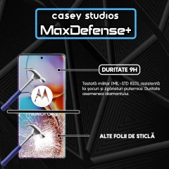 Folie Sticla CASEY STUDIOS compatibila cu Motorola Edge 40 Pro, Full Glue, Duritate Militara, Ultra HD, Anti Zgarieturi, Anti Amprente, Anti Socuri, Margini Negre Negru