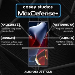 Folie Sticla CASEY STUDIOS compatibila cu Motorola Edge S30, Full Glue, Duritate Militara, Ultra HD, Anti Zgarieturi, Anti Amprente, Anti Socuri, Margini Negre Negru