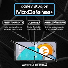 Folie Sticla CASEY STUDIOS compatibila cu Motorola Moto E22s, Full Glue, Duritate Militara, Ultra HD, Anti Zgarieturi, Anti Amprente, Anti Socuri, Margini Negre Negru