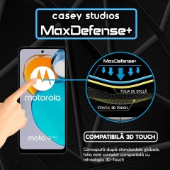 Folie Sticla CASEY STUDIOS compatibila cu Motorola Moto E22s, Full Glue, Duritate Militara, Ultra HD, Anti Zgarieturi, Anti Amprente, Anti Socuri, Margini Negre Negru