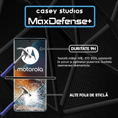 Folie Sticla CASEY STUDIOS compatibila cu Motorola Edge 50 Fusion, Full Glue, Duritate Militara, Ultra HD, Anti Zgarieturi, Anti Amprente, Anti Socuri, Margini Negre Negru