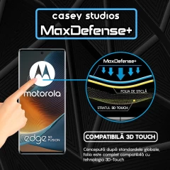 Folie Sticla CASEY STUDIOS compatibila cu Motorola Edge 50 Fusion, Full Glue, Duritate Militara, Ultra HD, Anti Zgarieturi, Anti Amprente, Anti Socuri, Margini Negre Negru