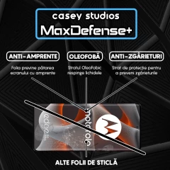Folie Sticla CASEY STUDIOS compatibila cu Motorola Edge 50 Pro, Full Glue, Duritate Militara, Ultra HD, Anti Zgarieturi, Anti Amprente, Anti Socuri, Margini Negre Negru
