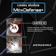 Folie Sticla CASEY STUDIOS compatibila cu Motorola Edge 50 Pro, Full Glue, Duritate Militara, Ultra HD, Anti Zgarieturi, Anti Amprente, Anti Socuri, Margini Negre Negru