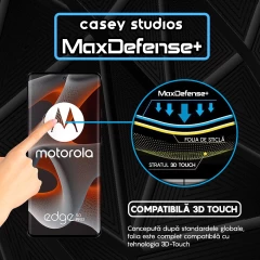Folie Sticla CASEY STUDIOS compatibila cu Motorola Edge 50 Pro, Full Glue, Duritate Militara, Ultra HD, Anti Zgarieturi, Anti Amprente, Anti Socuri, Margini Negre Negru