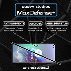 Folie Sticla CASEY STUDIOS compatibila cu Motorola Moto G100, Full Glue, Duritate Militara, Ultra HD, Anti Zgarieturi, Anti Amprente, Anti Socuri, Margini Negre Negru