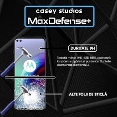 Folie Sticla CASEY STUDIOS compatibila cu Motorola Moto G100, Full Glue, Duritate Militara, Ultra HD, Anti Zgarieturi, Anti Amprente, Anti Socuri, Margini Negre Negru