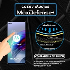 Folie Sticla CASEY STUDIOS compatibila cu Motorola Moto G100, Full Glue, Duritate Militara, Ultra HD, Anti Zgarieturi, Anti Amprente, Anti Socuri, Margini Negre Negru