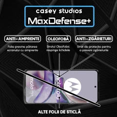 Folie Sticla CASEY STUDIOS compatibila cu Motorola Moto G13, Full Glue, Duritate Militara, Ultra HD, Anti Zgarieturi, Anti Amprente, Anti Socuri, Margini Negre Negru