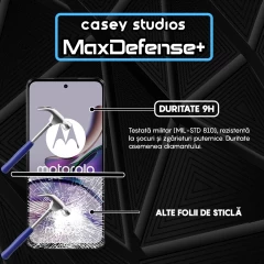 Folie Sticla CASEY STUDIOS compatibila cu Motorola Moto G13, Full Glue, Duritate Militara, Ultra HD, Anti Zgarieturi, Anti Amprente, Anti Socuri, Margini Negre Negru
