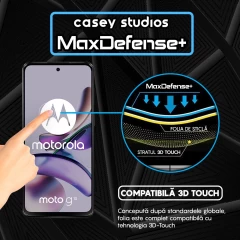Folie Sticla CASEY STUDIOS compatibila cu Motorola Moto G13, Full Glue, Duritate Militara, Ultra HD, Anti Zgarieturi, Anti Amprente, Anti Socuri, Margini Negre Negru