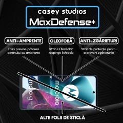 Folie Sticla CASEY STUDIOS compatibila cu Motorola Moto G200 5G, Full Glue, Duritate Militara, Ultra HD, Anti Zgarieturi, Anti Amprente, Anti Socuri, Margini Negre Negru