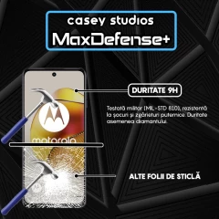 Folie Sticla CASEY STUDIOS compatibila cu Motorola Moto G32 / Moto G72 / Moto G73, Full Glue, Duritate Militara, Ultra HD, Anti Zgarieturi, Anti Amprente, Anti Socuri, Margini Negre Negru